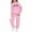 Pink, variant on GUNIA Girls 2 Piece Outfits Hoodie Sweatsuit Sets Long Sleeve With City Letter Print Casual Wear Outdoor Tracksuit Sweatshirt And Sweatpants Joggers Set Light Gray 5-6 Years