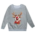 thumbnail image 4 of MIASHUI Chandails à Capuchon et Chandails pour Filles Automne Hiver Imprimé de Noël Col Rond Manches Longues Chandail Décontracté Sans Capuche pour Filles, 4 of 4