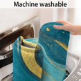 thumbnail image 5 of Blue and Gold Marble Wave Art Pattern Bathroom Rugs Mat,Non Slip Microfiber Bathroom Rug,Rubber Backing,Soft Bathroom Mats for Bathroom Floor,Tub and Shower,17x30in(43x75cm), 5 of 5