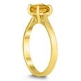thumbnail image 2 of SZUL Women's Square Princess Cut 6MM Citrine Solitaire Ring in 10K Yellow Gold, 2 of 4