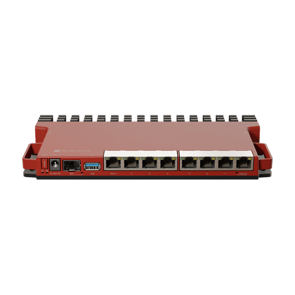 MikroTik L009UiGS-RM Specification – Gigabit Router with ARM Dual-Core CPU, SFP 2.5G Support, PoE In/Out Port (Rackmount) and USB3 Type-A interface Advanced RouterOS v7 Integrated, 512MB RAM included,