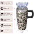 thumbnail image 3 of Camo 20oz Stainless Steel Tumbler with Handle and Straw – Insulated Travel Cup with Sliding Lid, 360° Full Wrap Printed Mug for Home, Outdoor & Sports Use, Camouflage, 3 of 6
