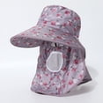 thumbnail image 2 of Womens Sun Hats Full Coverage Floral Large Brim Sun Hat with Neck Breathable Mesh Upf 50 Adjustable Chin Strap Cap, 2 of 3