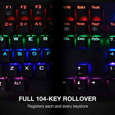 Mechanical Keyboard, E-YOOSO K600 Gaming Keyboard LED Backlit 