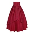 thumbnail image 1 of NMMUED Vêtements d'Halloween pour Femmes Costumes d'Halloween pour Femmes Vêtements d'Halloween pour Femmes Cadeaux d'Halloween Tenues d'Halloween pour Femmes Jupe Renaissance Tenues Gothiques pour Femmes Rouge TTG, 1 of 3