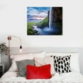 thumbnail image 4 of GOSMITH  Canvas Print Wall Art Waterfall Pool at Sunset Nature Wilderness Photography Realism Rustic Landscape Colorful Multicolor Ultra for Living Room, Bedroom, Office., 4 of 4