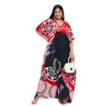 thumbnail image 1 of Oussum Robes Longues Caftans Tribales Rouges en Polyester Grande Taille pour Femmes, 1 of 7