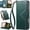 Green, variant on for Motorola Edge 70 Leather Wallet Case Minimalist Business 3-Color Stitching, Hidden 6-Card Slot & Cash Pocket, Magnetic Clasp, Kickstand, Wrist Strap Lanyard