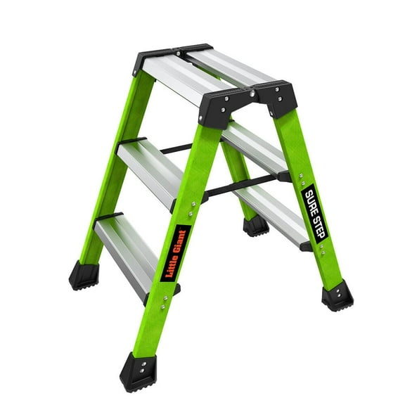 Little Giant 1024744 25.98 x 11.8 x 8 in. 3 Step Resin Step Stool, Green