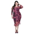 thumbnail image 1 of Vestido de mesh Tie Dye Roman Fashion Talla Extra Vino Negro 38, 1 of 7