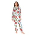 thumbnail image 2 of FORMRS Onesies Pajama for Adults Unisex Hoodie Winter Jumpsuit One Piece Sleepwear, Sizes S-2XL, Vibrant Strawberries, 2 of 7
