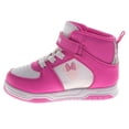 thumbnail image 3 of Disney Minnie Mouse Girls High Top Sneakers Hook and Loop with Lace Up (Little Kid), Pink White, Size: 12, 3 of 7
