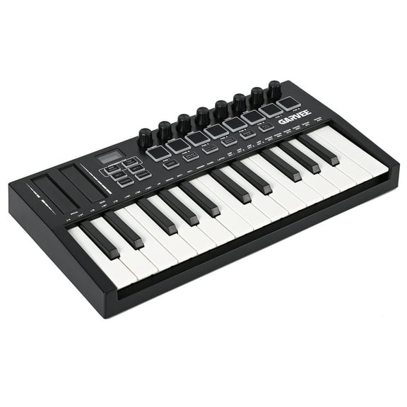 25-Key MIDI Keyboard Controller, Compact USB/DAW Integrated Keyboard with 8 Drum Pads, 8 Knobs & OLED Display. Ideal for Musi8 Drum Pads, 8 Knobs & OLED Display, Compact, Perfect for Music Production
