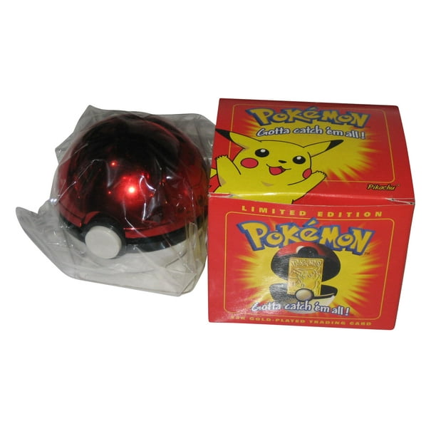 Pokemon Limited Edition 23k Gold Plated Pikachu Trading Card W Pokeball Toy Red Box Walmart Com Walmart Com