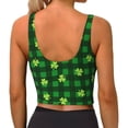 thumbnail image 3 of Lsque Happy St. Patrick's Day5 Printed Women'S Sports Bra, Compression, Moisture Wicking, High-Impact Sports Bra For Women,Supportive sports bra-Small, 3 of 9