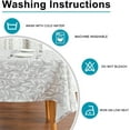 thumbnail image 5 of Faux Linen Rectangle Tablecloth, Washable Wrinkle Free Farmhouse Table Cloth, Leaves Printed Table Cover for Kitchen Dining Party, 60 x 102, Grey, 5 of 5