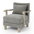 thumbnail image 3 of Furniture of America Khari Contemporary Upholstered Accent Chair, Gray, 3 of 6