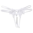 thumbnail image 1 of Aayomet Culottes pour Femmes String en Dentelle Taille Basse Invisible Nœud Dos Réglable sous-Vêtements pour Dames (Blanc, Taille Unique), 1 of 3