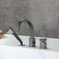 thumbnail image 6 of Bathroom Sink Faucet Replacement Waterfall Bathtub Faucet with Sprayer, 3-Hole Roman Tub Filler with Hand Shower Deck Mount Waterfall Tub Spout Set,Modern Bathroom Sink Faucet, 6 of 10