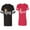 Men Black / Women Red, variant on Color King Queen Matching Couple Cotton Jerseys (Men Black / Women Black) (Men S / Women L)