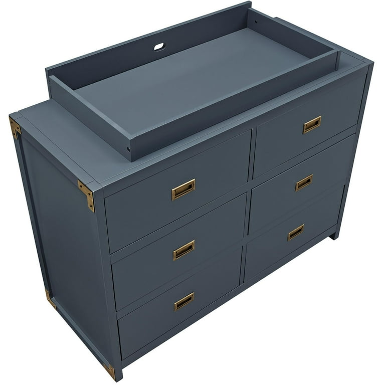 graphite blue dresser DHP Miles Graphite Blue 6-Drawer Standard Dresser DA7319-1BLS at Lowes.com