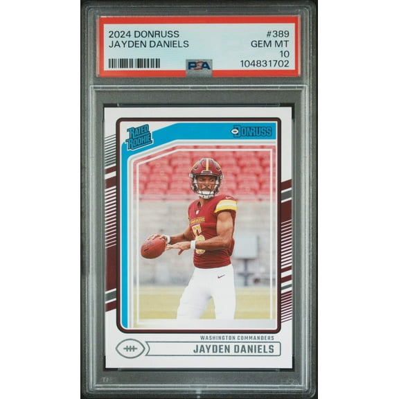 Graded 2024 Panini Donruss Jayden Daniels #389 Rookie RC Football Card PSA 10 Gem Mint