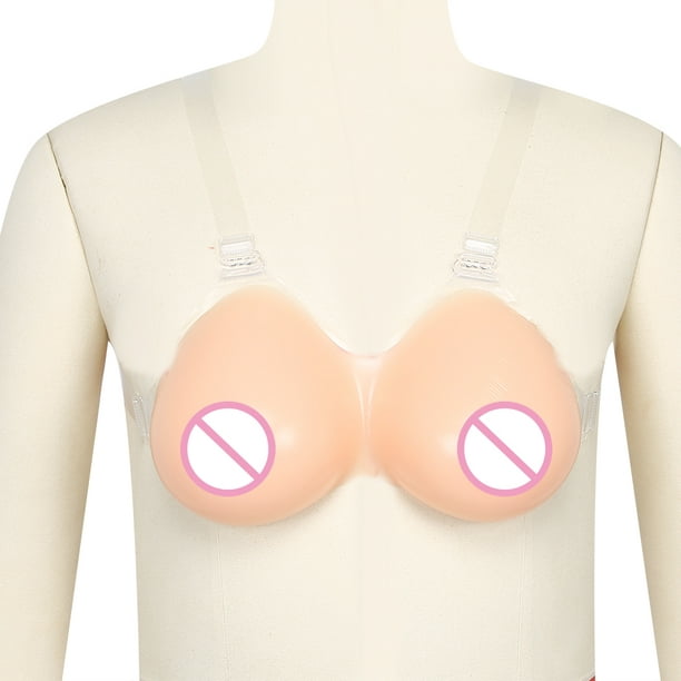 1000g/36D Full Silicone Breast Form False Bosom Dark Skin + Wear Bra Cosplay