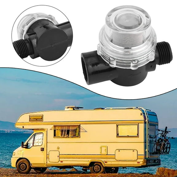 RV Trailer Pump Filter Fresh Water Pump Strainer Compatible with