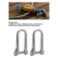 thumbnail image 3 of Manille en Acier Inoxydable en Forme de D, 2 Pcs 8mm Long pour Bateaux RVs Remorque, 3 of 7