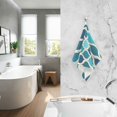 thumbnail image 2 of Yayeee 100% Cotton Hand Towels for Bathroom 16" x 28" Soft Absorbent Kitchen Towel, Blue Geometric Pattern, 2 of 7