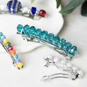 Cousin DIY 2 French Barrette, Silver Metal Hair Clips, 40 Piece