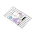 thumbnail image 3 of MKHERT Cute Fairy Unicorn with Mermaid Tail on Gray Stripes Placemats Table Mats for Dining Room Kitchen Table Decoration 12x18 inch,Set of 4, 3 of 4