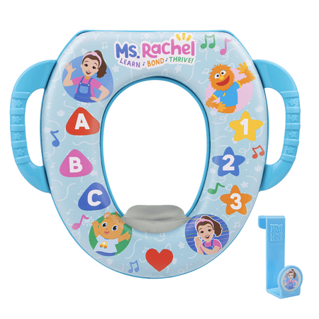 Ms Rachel Soft Potty Training Seat for Toddlers with Hanging Hook, Fits Standard Toilets