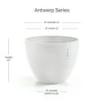 thumbnail image 2 of Ecopots 12" x 11" x 10" Round Pure White Plastic Plant Pot, 2 of 4