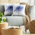 thumbnail image 5 of Ambesonne Nature Throw Pillow Cover 2 Pack, Earth Cornflower, 24", Navy Blue White, 5 of 7