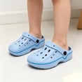 thumbnail image 2 of GPOECD Boys Clogs Kids Sandal Style Summer Garden Indoor Outdoor for Boys with Breathable Holes and Comfort Kids Slippers 6-10Y Blue,8-9 Years, 2 of 8