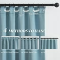 thumbnail image 3 of LKYUHGS-Full Blackout Linen Curtains 72 Inch Drop 2 Panels, Heat and Full Light Blocking Thermal Insulated Drapes for Bedroom Back Tab Rod Pocket Hook Belt(Dusty Blue,50 Inch Wide Each Panel), 3 of 4