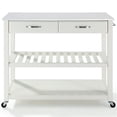 thumbnail image 3 of Crosley Furniture Engineered Wood/Granite Top Kitchen Cart in White, 3 of 7