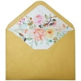 thumbnail image 3 of NIQUEA.D, Gold Butterfly on Flowers Blank Card, 3 of 4
