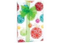 CHRISTMAS 8 SHEETS TISSUE PAPER GIFT & CELLOPHANE PRESENT WRAPPING SNOWFLAKE 