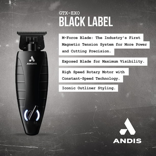 Andis GTX-EXO Black Label Special Edition, Professional Lithium