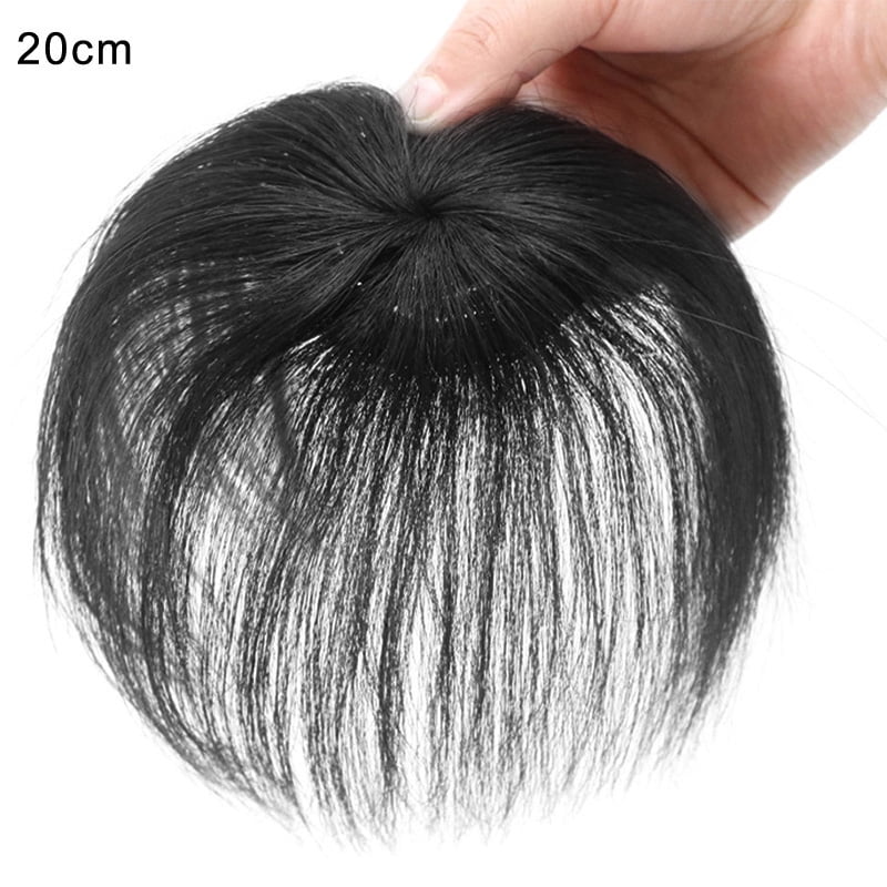 ClipOn Hair Topper Straight Extension Cover White Sparse Hair