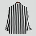thumbnail image 3 of INCERUN Men's V Neck Long Sleeve Casual Striped Henley Shirts, 3 of 3