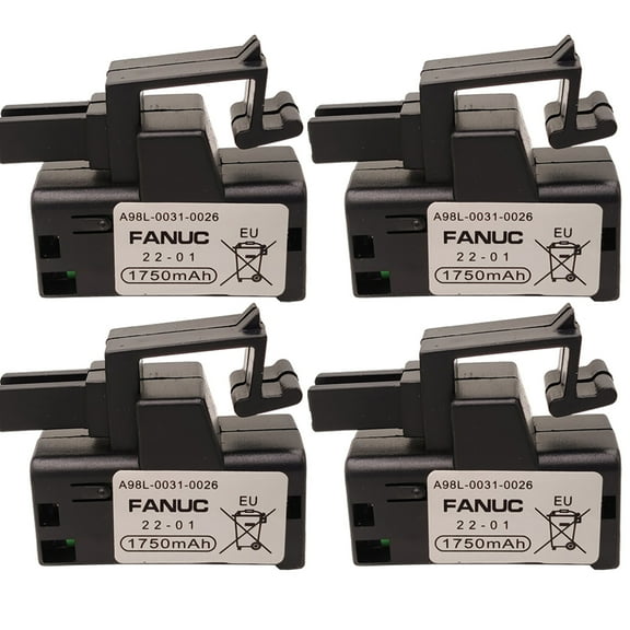 4 PCS 3V 1750mAh A98L-0031-0026 Battery For GE Fanuc A98L-0031-0026 / A02B-0309-K102 3 Volt PLC Battery