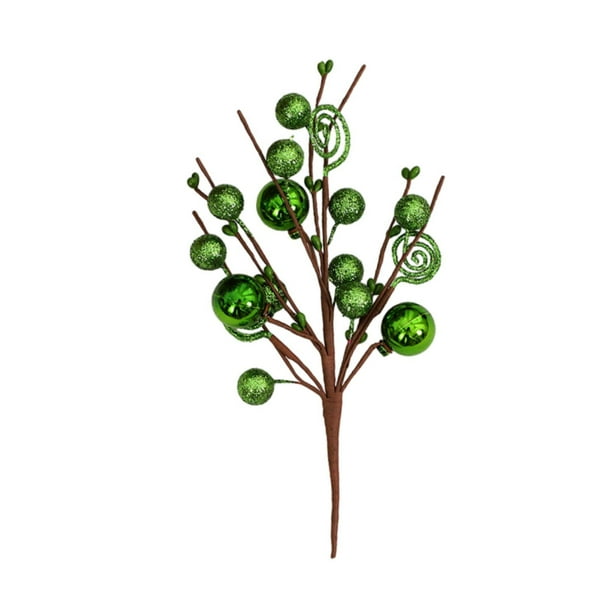 6 bolas de purpurina navideñas para decorar el árbol de Navidad, ideal para fiestas y el hogar. Verde