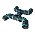 thumbnail image 3 of Junepar Cat Tunnel H-Way Cat Tunnels for Indoor Cats Collapsible Cat Play Tunnel Interactive Toy Maze Cat House for Cats Puppy Kitty Kitten Rabbit (Black), 3 of 5