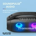 thumbnail image 4 of Tronsmart Bang SE Portable Speaker Waterproof, 40W Stereo Deep Bass, Colorful LED, IPX6, 24H Playtime, Lightweight Portable Design, Wireless Bluetooth Speaker for Party/Outdoor/Travel, 4 of 12