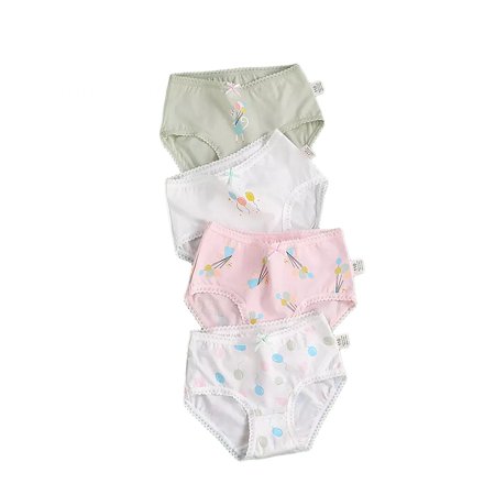 

bangyoudaoo 4Pcs Baby Kids Underwear Breathable Cotton Panties Toddler Girls Undies Soft Assorted Briefs Style1 150