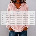 thumbnail image 3 of Staron Women's Hoodie Soft Hooded Long Sleeve V Neck Solid Casual Comfy Loose Pullover Sweatshirt Pink S, 3 of 5