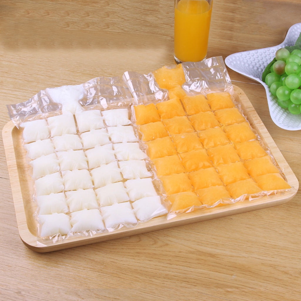 2905 Disposable Ice Cube Bags, Stackable Easy Release Ice Cube Mold Trays  Self-Seal Freezing Maker